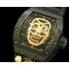 리차드밀 Skull Tourbillon PVD/RU Black Asian 21J Decorated Movt -RM039D