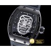 리차드밀 Skull Tourbillon PVD/RU Black Asian 21J Decorated Movt -RM088A