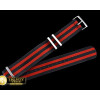 롤렉스 Black/Red 22mm Top Quality Nylon Strap -ROLACC024H