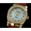 롤렉스 Ladies Mini Cellini YG/LE MOP White Diam Swiss Qtz -ROLCEL050H