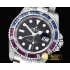롤렉스 GMT II Red/Blue Rubies SS/SS Blk BP A3186 Mod -ROLGMT120A