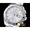 태그호이어 Aquaracer Calibre 16 Chronograph SS/SS Wht VK Quartz -TAG0298D