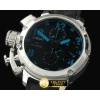 U-BOAT Chimera Side View SS/LE Blk/Blue Jap Qtz -UB027C