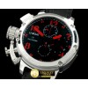 U-BOAT Chimera Side View SS/LE Blk/Red Jap Qtz -UB027D