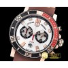 U-BOAT Maxi Marine Chronograph B/R RG/RU White Jap OS20 Qtz -UN047C