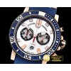 U-BOAT Maxi Marine Chronograph Blue RG/RU White Jap OS20 Qtz -UN047D