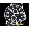 U-BOAT Maxi Marine Diver 45mm SS/RU Black Asia 23J Mod -UN051